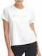 DKNY Damen Sportlich T-shirt Weiß