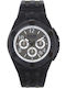 Versus by Versace Men's Watch 45mm Chronograph Battery with Black Rubber Strap