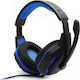 Ezra Konigsaigg K8001 Over Ear Gaming Headset με σύνδεση 2x3.5mm Μπλε