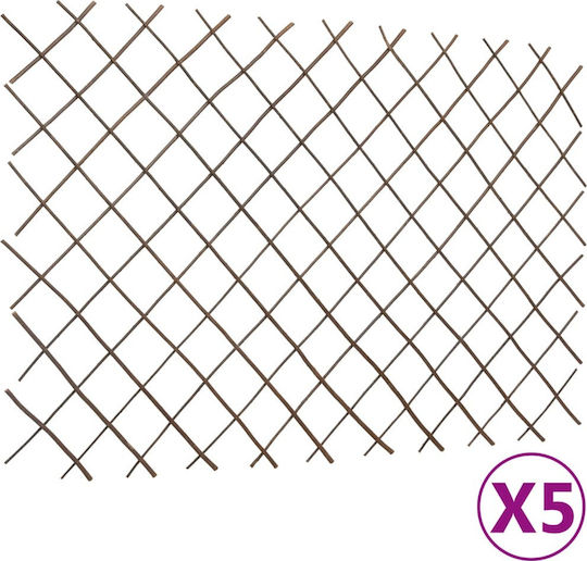 Klappbare Ranken für den Garten aus Holz mit Rhombus-Rasterdesign in Braun Farbe 120x180cm 5 Stück