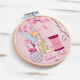 Christening Favor with Decorative Item Canvas Tinkerbell made of Wood