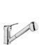 Paini Pilota Kitchen Faucet Counter with Pull-Out Spray Silver