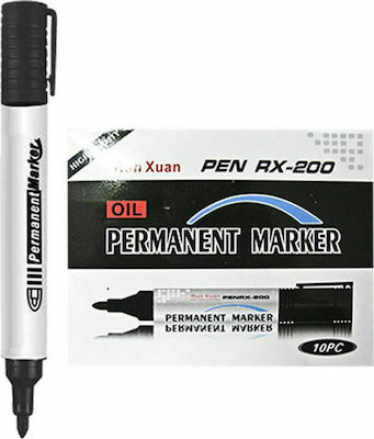 Justnote Permanent Markers 5mm Black 10pcs