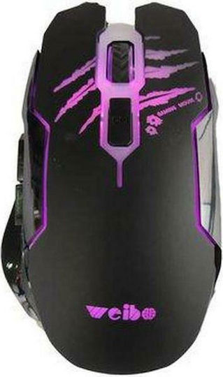 Weibo WK-411 RGB Gaming Ποντίκι 3200 DPI Μαύρο