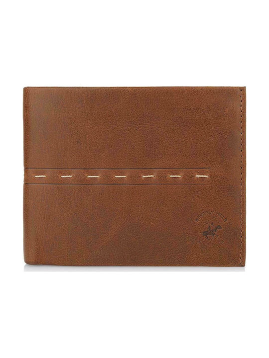 Beverly Hills Polo Club Men's Leather Wallet Brown