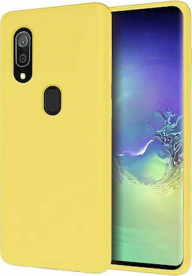 Sonique Liquid Back Cover Silicone Yellow (Galaxy A20e)