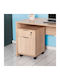 Office Storage Chipboard Drawer with Wheels, Lock & 2 Drawers Sonoma L41xW41xH61cm