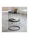 Masă Laterală Rotundă Kobu Metalică Neagră L36xL36xÎ52cm