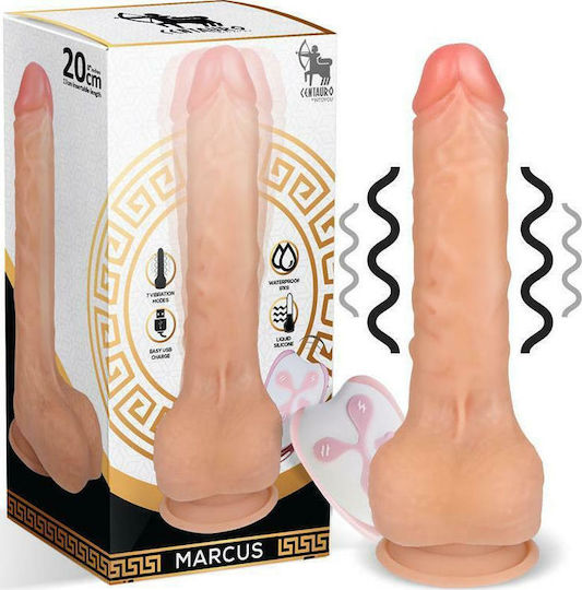 Centauro Centauro Marcus 2.0 Version Realistic Vibrating Dildo with Remote Control USB Реалистичен Вибратор с Дистанционно Управление 20см Телесен