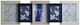 Inart Love Multi Wall-mounted Picture Frame 5 Positions Plastic Blue/Beige 2 Pieces