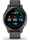 Garmin Venu 2S Stainless Steel 40mm Waterproof Smartwatch with Heart Rate Monitor (Slate / Graphite)