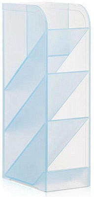 Plastik- Stiftehalter in Blau Farbe 5.9x5.9x9.2cm.