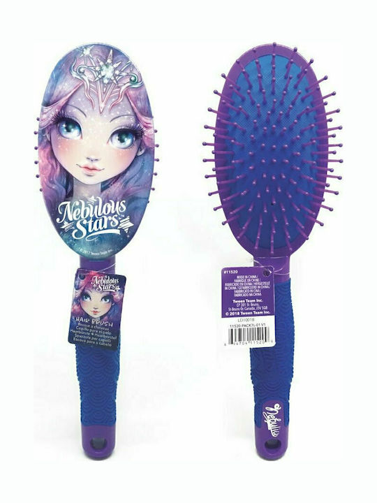 Nebulous Stars Kids Hair Brush Purple