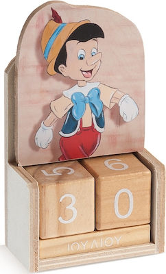 Christening Favor with Calendar Πινόκιο made of Wood 48pcs