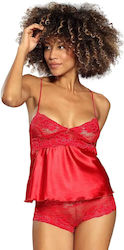 Dkaren Aga Set Sexy Σετ Εσωρούχων Red