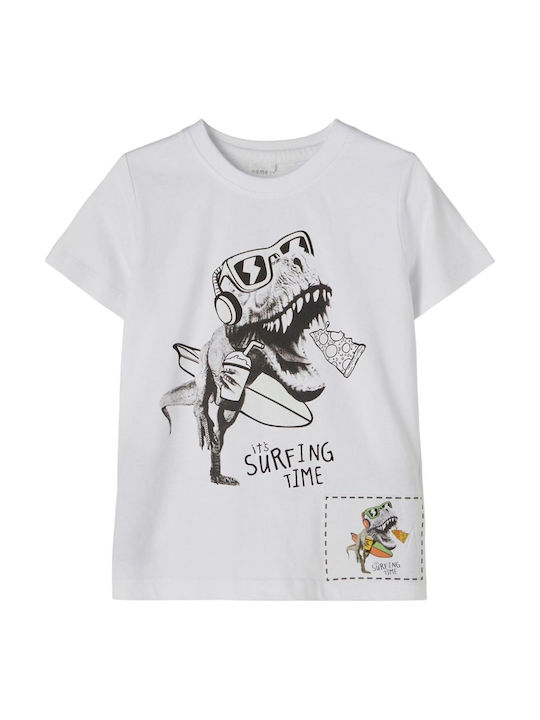 Name It Kids' T-shirt White It's Surfing Time