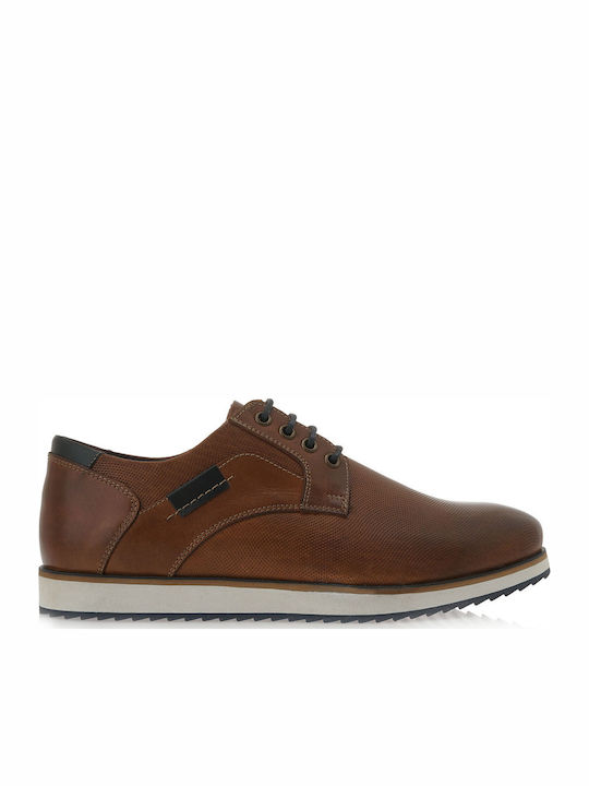 JK London Men's Leather Casual Shoes Tabac Brown