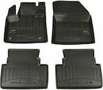 Frogum Set of Front and Rear Mats Tray Type 4pcs from Rubber for Citroen C5 Aircross Black