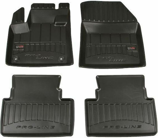 Frogum Set of Front and Rear Mats 4pcs Tray Type for Citroen C5 Aircross 2018 Black