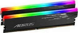 Gigabyte Aorus RGB 16GB DDR4 RAM με 2 Modules (2x8GB) και Ταχύτητα 3333 για Desktop