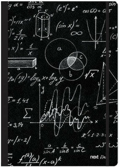 Next Τετράδια Ριγέ Α4 80 Φύλλων 2 Θεμάτων Trends Mathematics Μαύρο 3τμχ