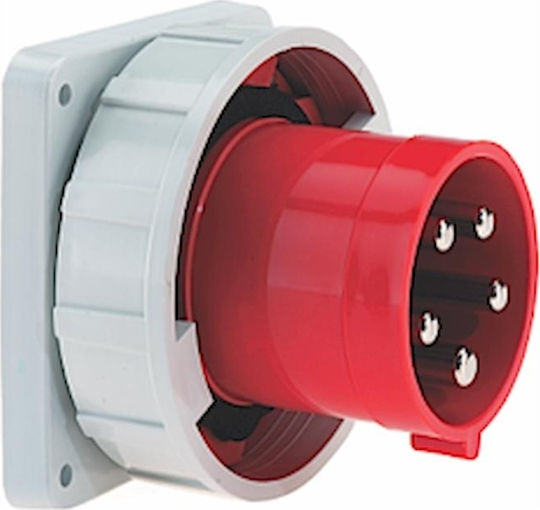 Geyer Мъжки индустриален щепсел Панелен контакт 5x63A 400V IP67 28180