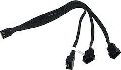 Phobya 4-пинов pwm - 4-пинов pwm Кабел 0.3м Черен (81098)