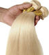 Bioshev Professional Piese de păr cu Clip cu Păr Natural Remy în Blondă Platină Culoare 50cm 1001