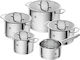 Zwilling J.A. Henckels True Flow Pots Set of Stainless Steel with Ceramic Coating Silver 5pcs