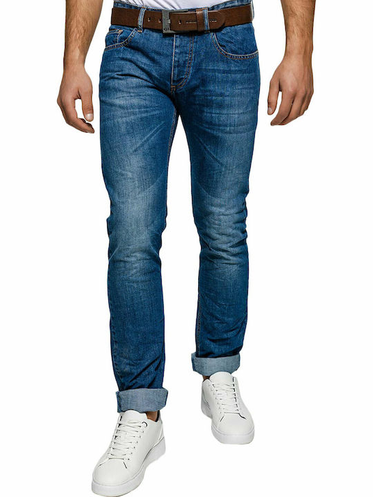 Edward Jeans Martin Ανδρικό Παντελόνι Τζιν σε Κανονική Εφαρμογή Μπλε