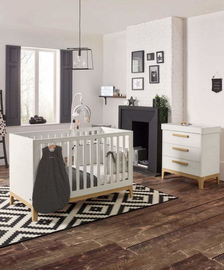 Mamas & Papas Caprio Σετ Βρεφικού Δωματίου με Κρεβάτι & Συρταριέρα Λευκό / Μπεζ
