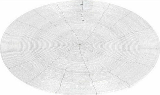 JK Home Decoration Placemat Round Fabric White 30cm 1pcs