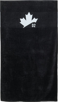 Dsquared2 D2 Leaf Beach Towel Black 180x100cm