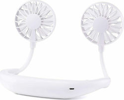 USB Neck Rotating Fan White