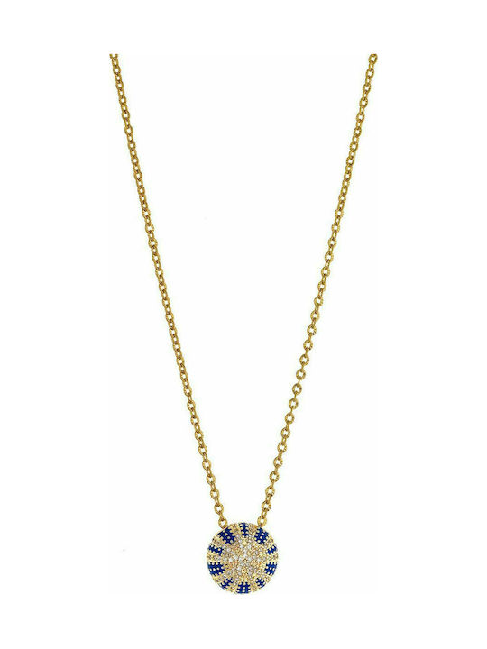 Breeze Necklace Gold Plated with Zircon