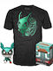 Funko Поп! Tees Анимация: Моят герой Academia - Deku with Helmet (Г) с каска (Л) Специално издание