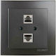 Geyer Nilson Double Network Socket RJ45 Cat6 Gr...