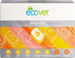 Ecover All In One 44 Κάψουλες Πλυντηρίου Πιάτων Οικολογικές με Άρωμα Citron & Mandarine