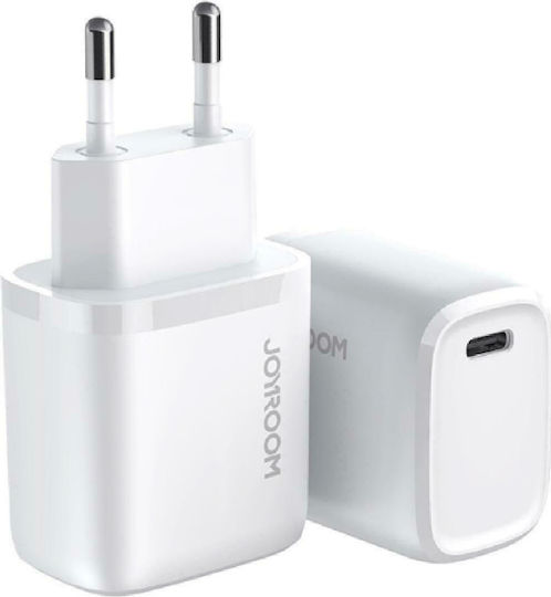 Joyroom Φορτιστής Χωρίς Καλώδιο με Θύρα USB-C 20W Power Delivery Λευκός (NRT-DY139E)