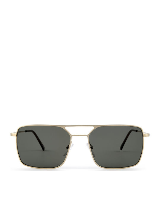 Snob Milano Savoy Men's Sunglasses with Gold Metal Frame and Gray Lens SN98MC002Z