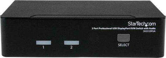StarTech 2 Port USB DisplayPort KVM Switch with Audio
