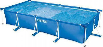 Intex Πισίνα PVC με Μεταλλικό Σκελετό Παραλληλόγραμμη 450x220x84εκ.