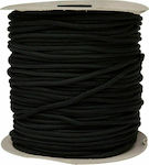 Eval Knitted 10mm Polyester Rope Μαύρο