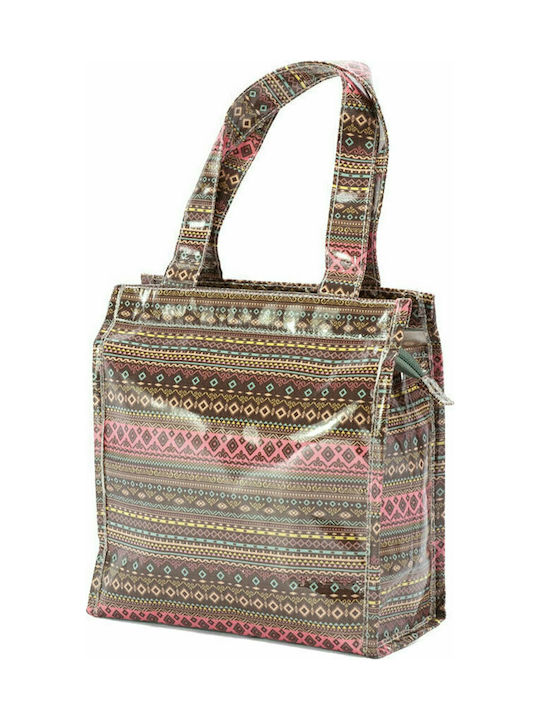 Benzi Πλαστική Τσάντα για Ψώνια σε Καφέ χρώμα