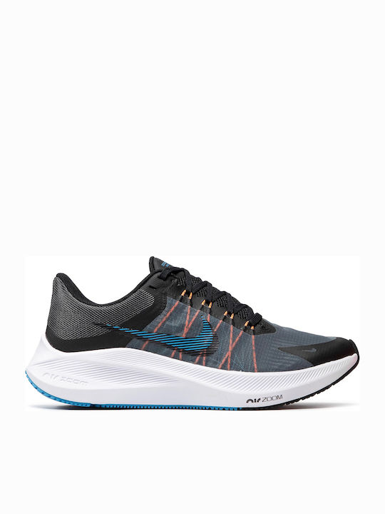 Nike Winflo 8 Ανδρικά Αθλητικά Παπούτσια Running Dark Smoke Grey / Black / Coast / Total Orange
