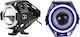 Προβολάκια Μοτοσυκλέτας Cree U7 Angel Eye IP67 με Μπλε Στεφάνης LED 1τμχ