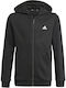 Adidas Sportliche Kinder-Sweatjacke mit Kapuze Schwarz Essentials