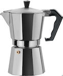 HWF-903-40-11 Stovetop Espresso Pot for 6Cups Inox Silver