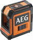 AEG Tools CLR215-B Αυτορυθμιζόμενο Γραμμικό Αλφάδι Laser Κόκκινης Δέσμης με Εύρος Εργασίας 15m
