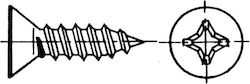 Lalizas Screw Σταυρωτή Φρεζάτη 4,8x16mm Inox 316 DIN 7982 / ISO 7050